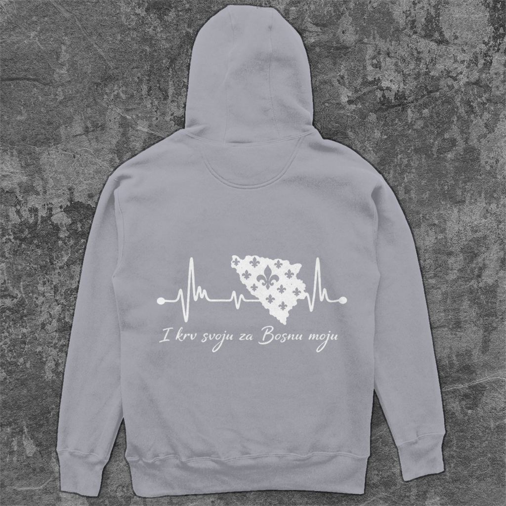 Unisex Oversize Hoodie Bosnien – Bosna Herzschlag
