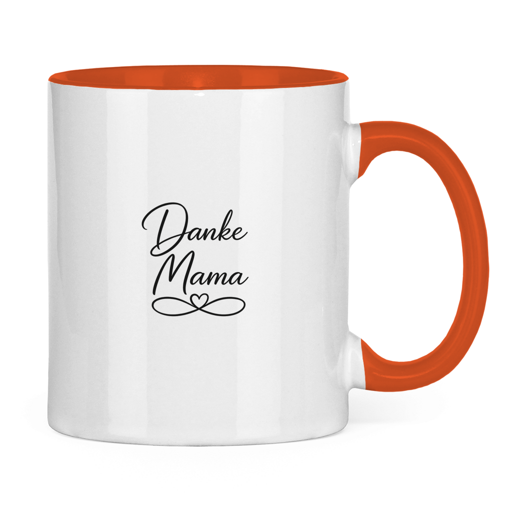Two-tone "Thanks Mom" Mug - Coffee Mug with Colored Interior Gift