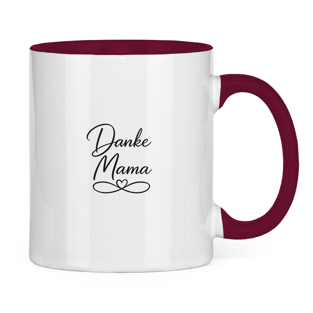 Two-tone "Thanks Mom" Mug - Coffee Mug with Colored Interior Gift