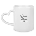 "Thank You Mom" Heart Handle Mug – 11oz Coffee Mug with Heart-Shaped Handle | Perfect Mother's Day Gift