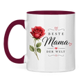"Best Mom in the World" Mug with Rose - Mother's Day Gift Coffee Cup Floral Design