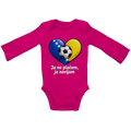 Baby Bio Bodysuite dugih rukava - Ja ne plačem, ja navijam | Prednji print