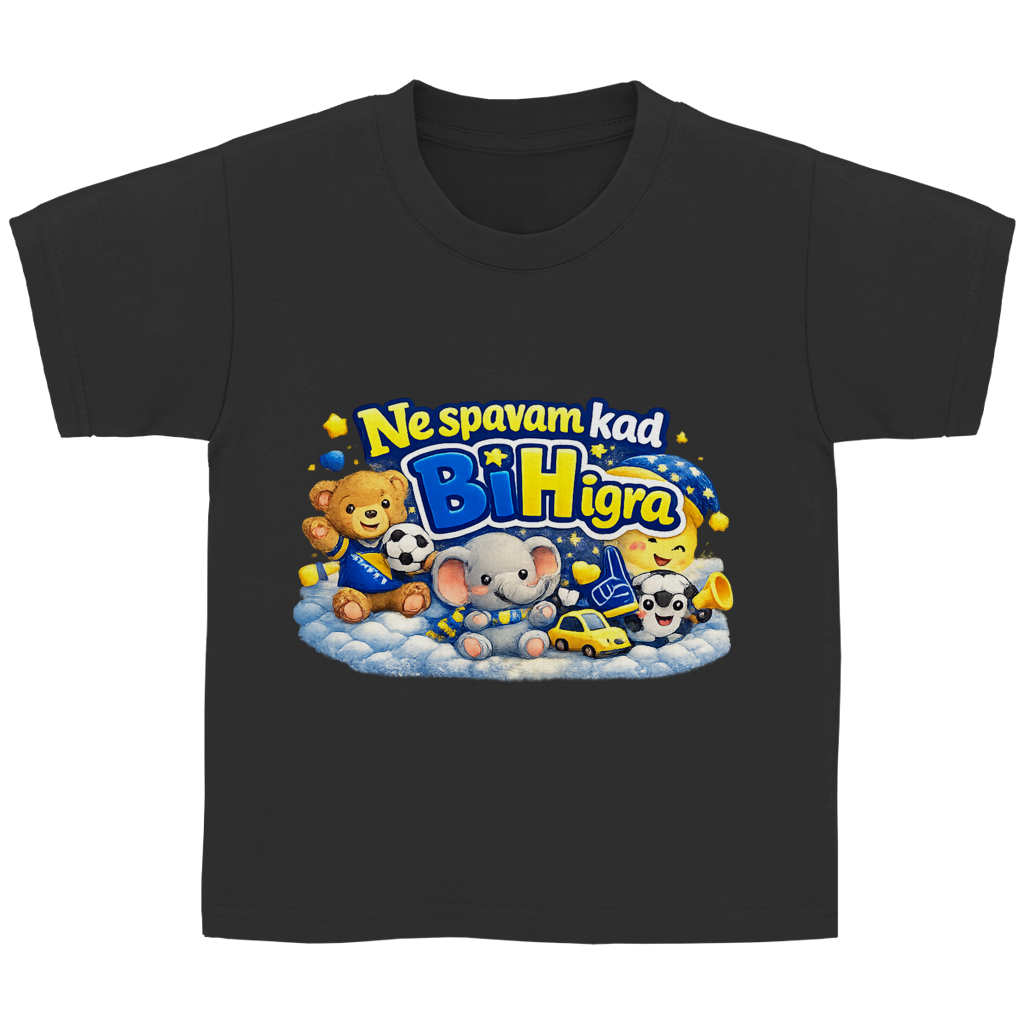 Kids' Basic T-Shirt - I don't sleep when Bosnia and Herzegovina plays | Front print