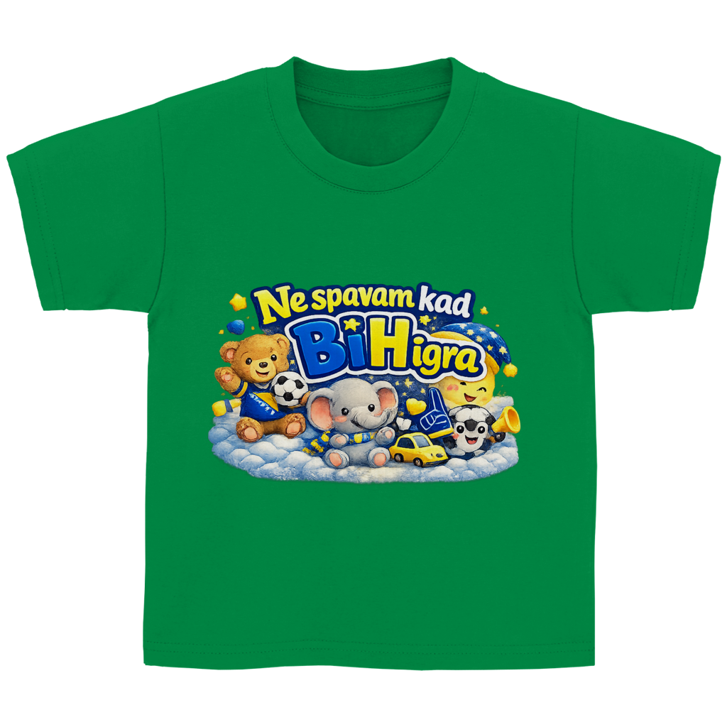 Kids' Basic T-Shirt - I don't sleep when Bosnia and Herzegovina plays | Front print
