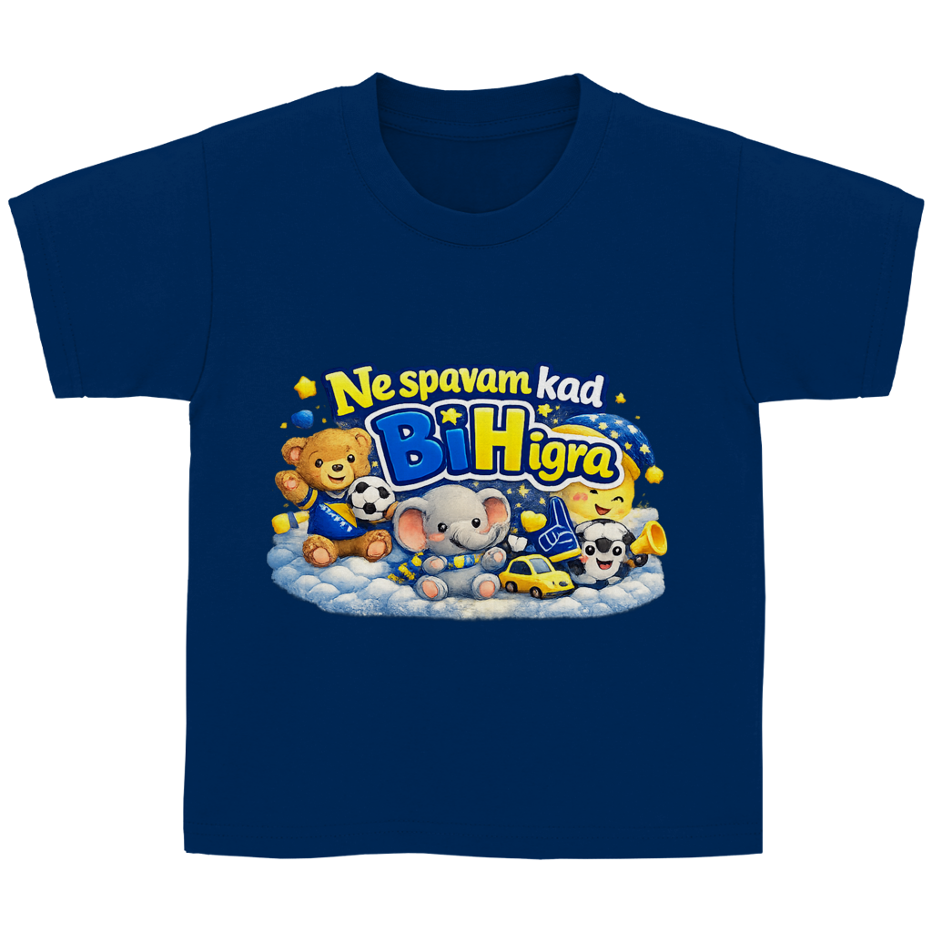 Kids' Basic T-Shirt - I don't sleep when Bosnia and Herzegovina plays | Front print