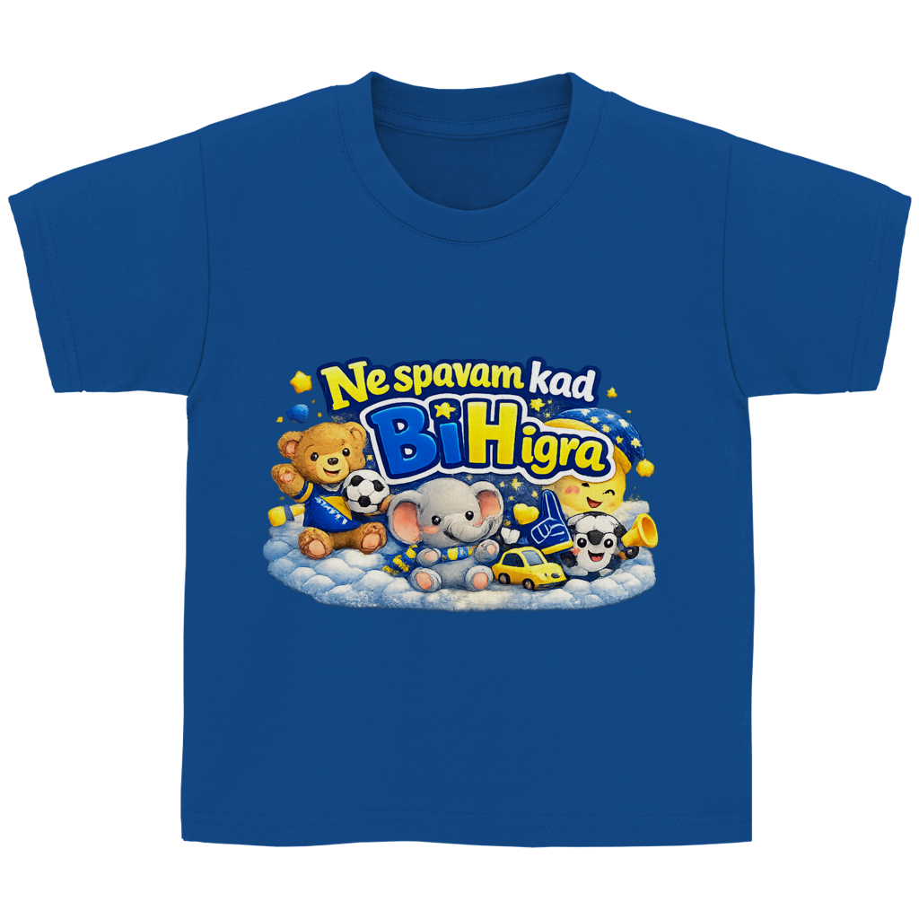 Kids' Basic T-Shirt - I don't sleep when Bosnia and Herzegovina plays | Front print