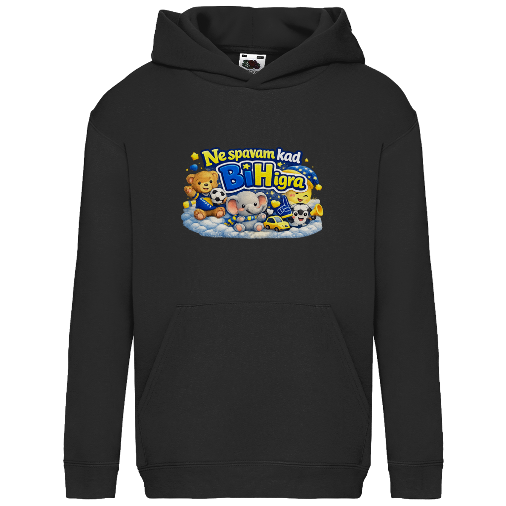 Kids Basic Hoodie - Ne spavam kad igra BiH | Frontprint
