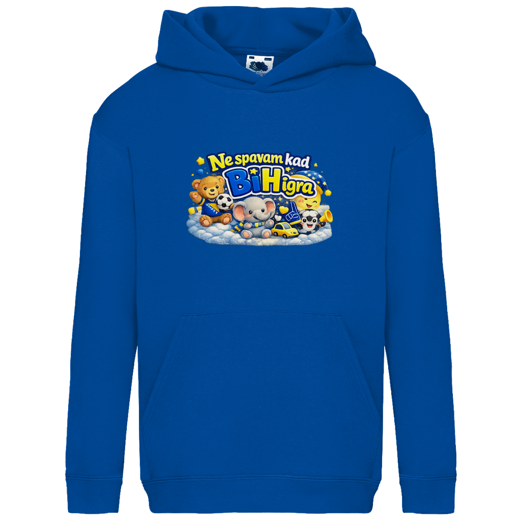 Kids Basic Hoodie - Ne spavam kad igra BiH | Frontprint