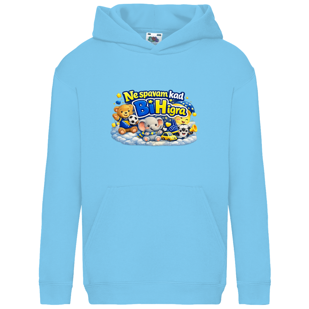 Kids Basic Hoodie - Ne spavam kad igra BiH | Frontprint