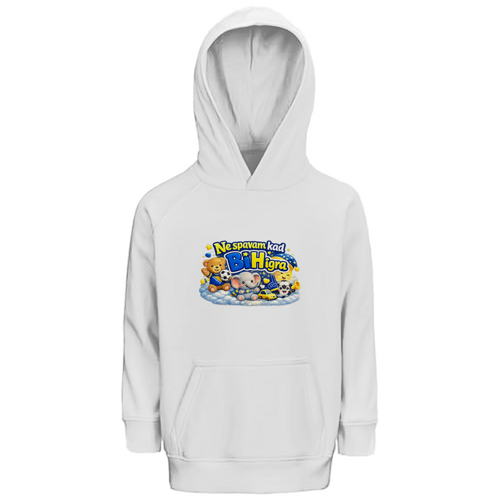 Kinder Premium Bio Hoodie - Ne spavam kad igra BiH | Frontprint