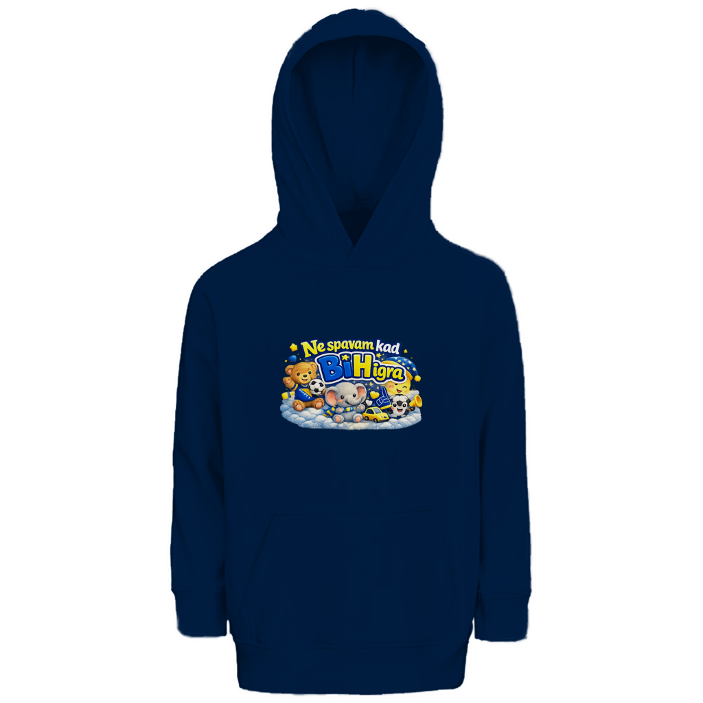 Kinder Premium Bio Hoodie - Ne spavam kad igra BiH | Frontprint