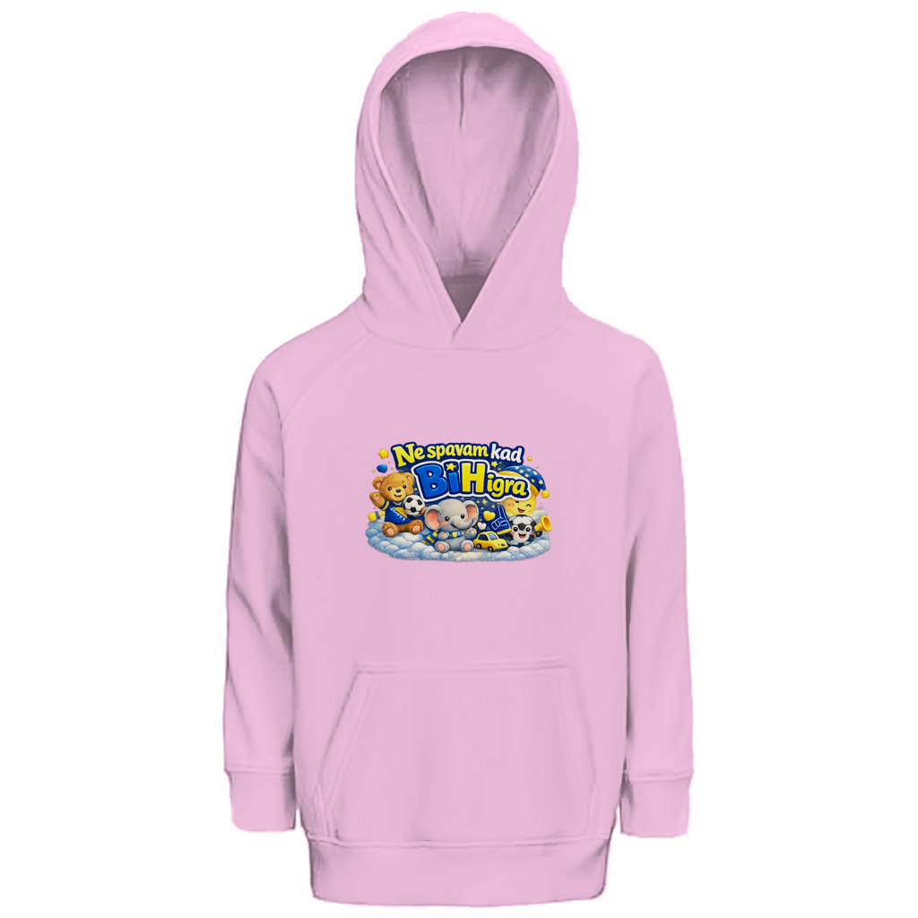 Kinder Premium Bio Hoodie - Ne spavam kad igra BiH | Frontprint