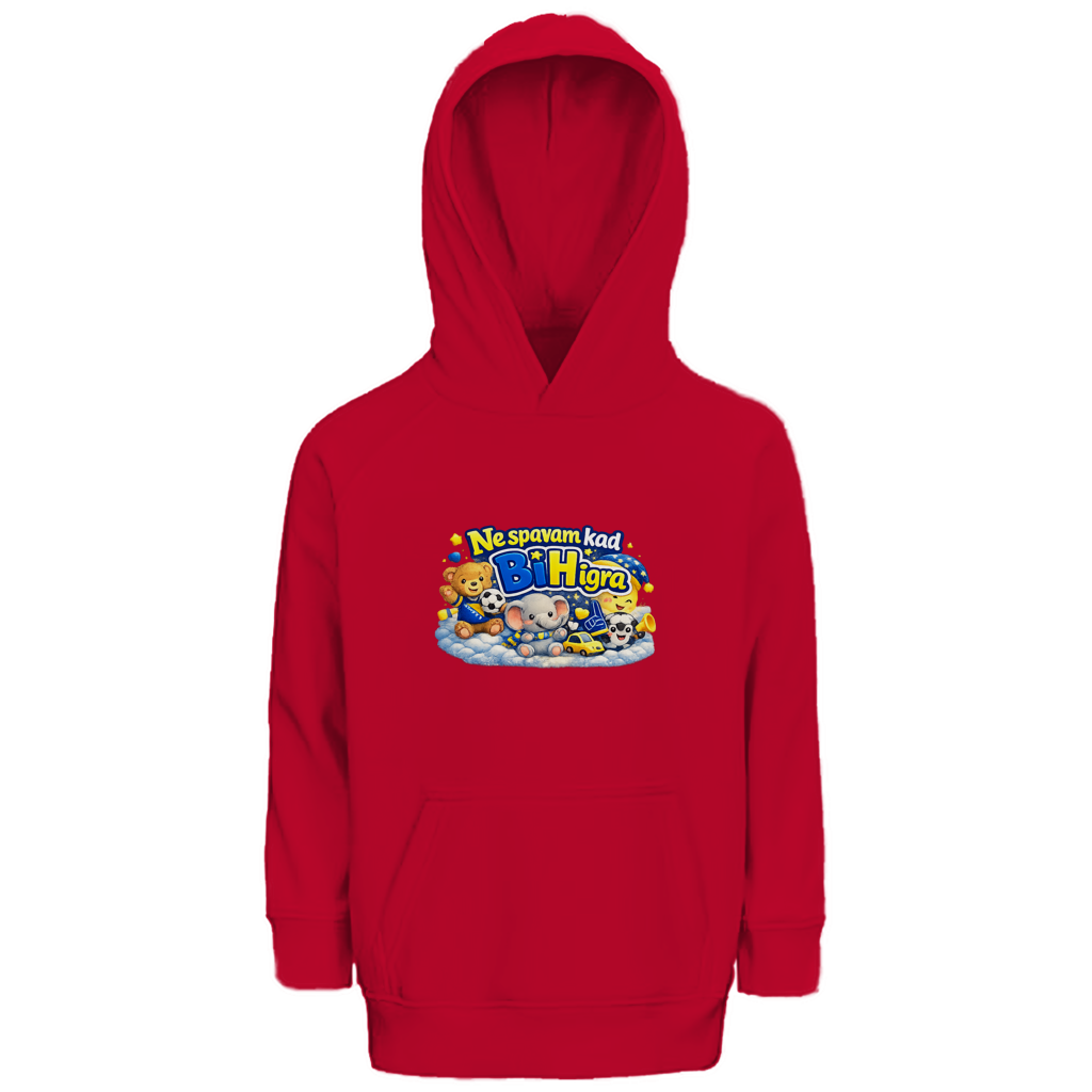 Kinder Premium Bio Hoodie - Ne spavam kad igra BiH | Frontprint