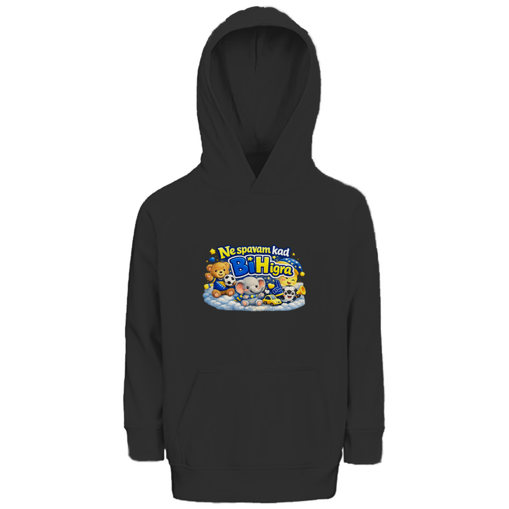 Kinder Premium Bio Hoodie - Ne spavam kad igra BiH | Frontprint