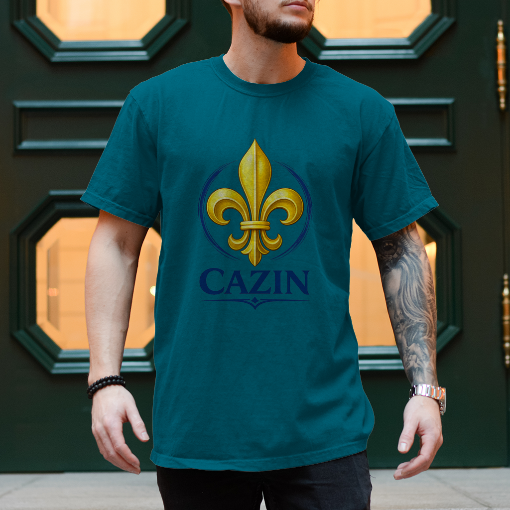 Herren T-Shirt - Cazin Bosnien Lilie Design | Frontprint