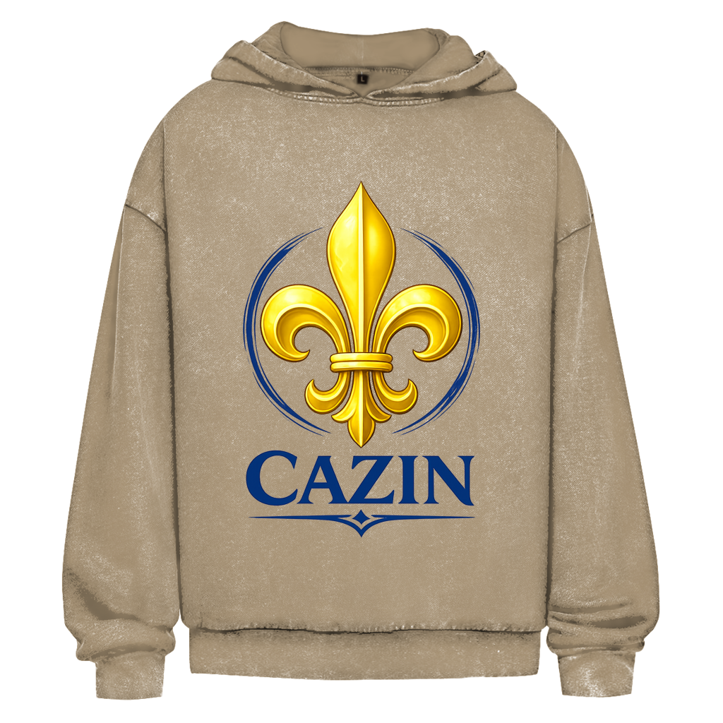 Oversize Washed Hoodie - Cazin Bosnien Lilie Design