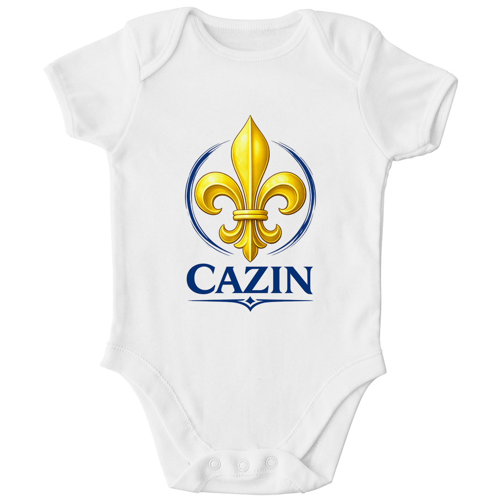 Cazin Bosna Bodi za bebe od organskog pamuka s bosanskim ljiljanom | Zekica 0-24 mjeseca