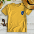 Damen Premium Bio T-Shirt - Bosanski Grb sa ljiljanima | Links Brust