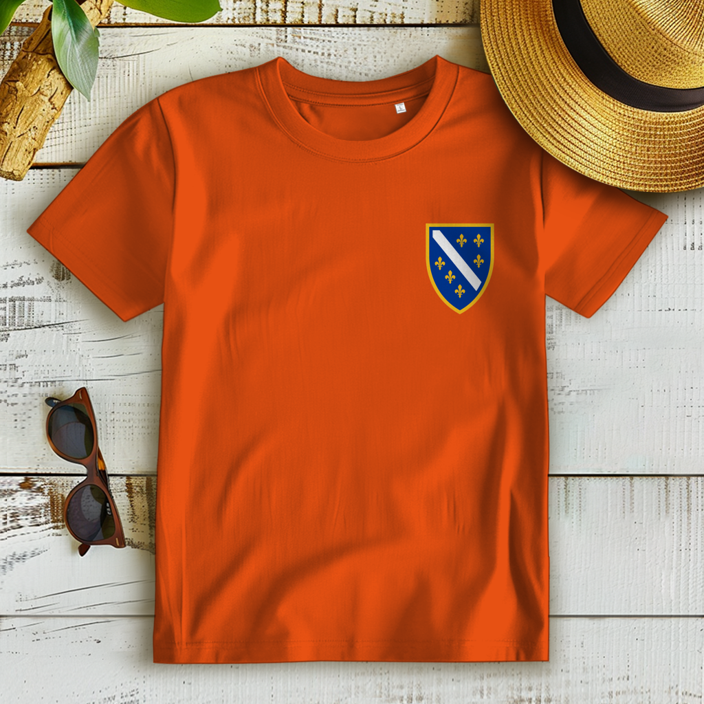 Damen Premium Bio T-Shirt - Bosanski Grb sa ljiljanima | Links Brust