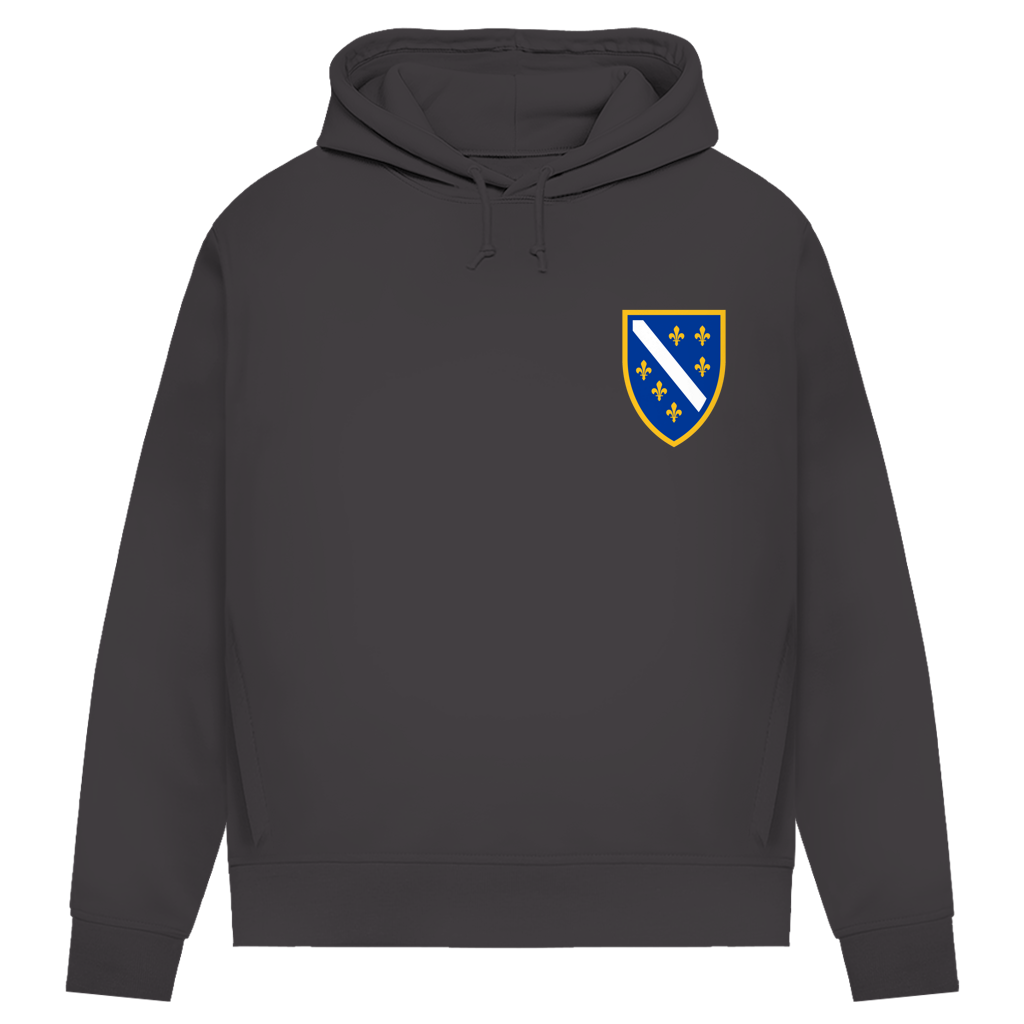 Women's Premium Organic Hoodie - Bosnian Coat of Arms with Lilies | Left Chest