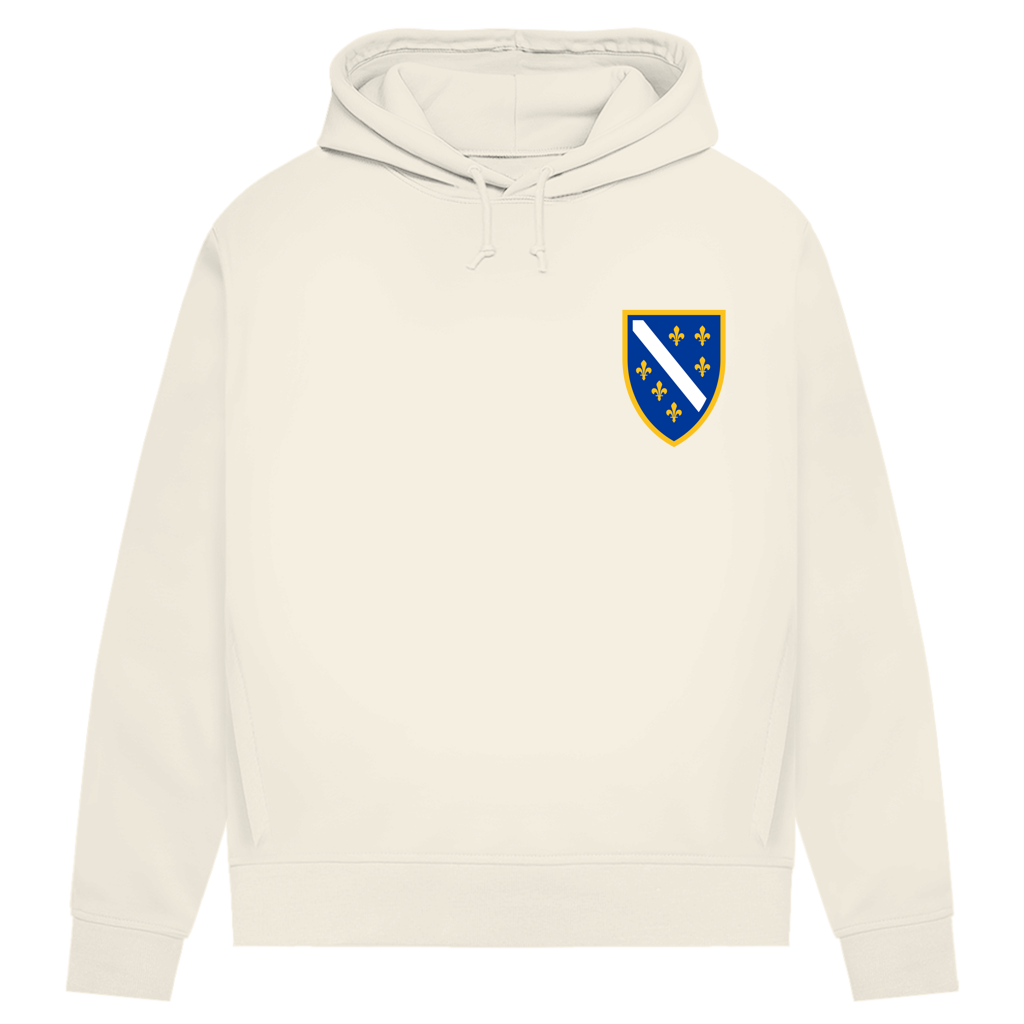 Women's Premium Organic Hoodie - Bosnian Coat of Arms with Lilies | Left Chest