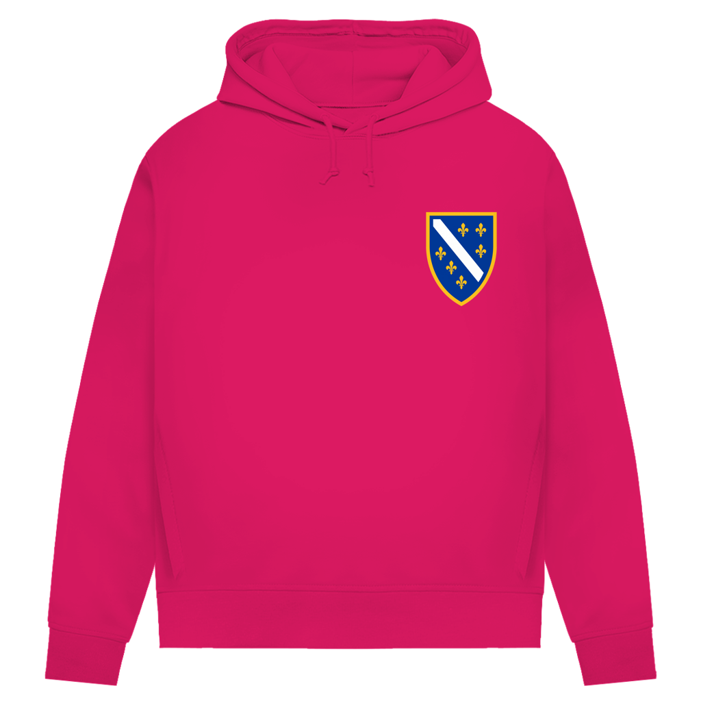Women's Premium Organic Hoodie - Bosnian Coat of Arms with Lilies | Left Chest