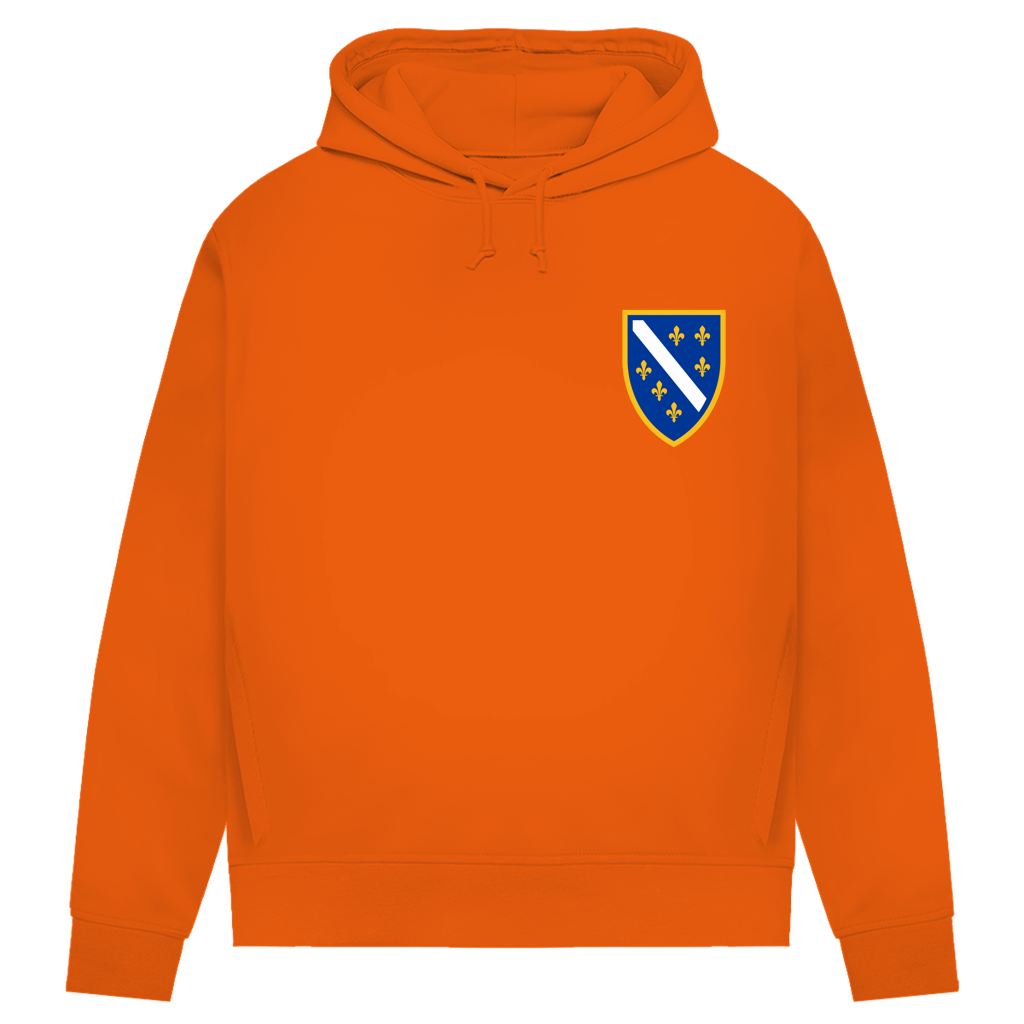Women's Premium Organic Hoodie - Bosnian Coat of Arms with Lilies | Left Chest