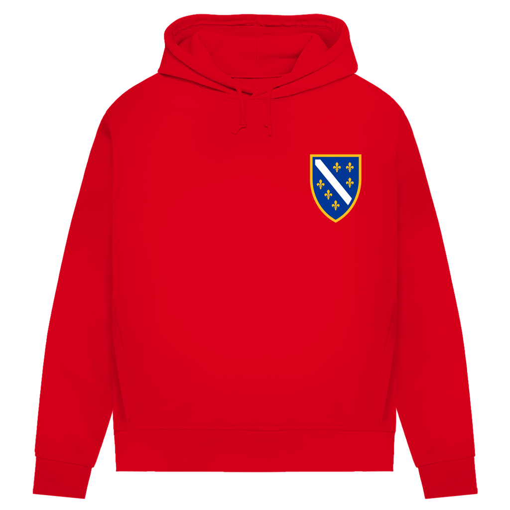 Women's Premium Organic Hoodie - Bosnian Coat of Arms with Lilies | Left Chest