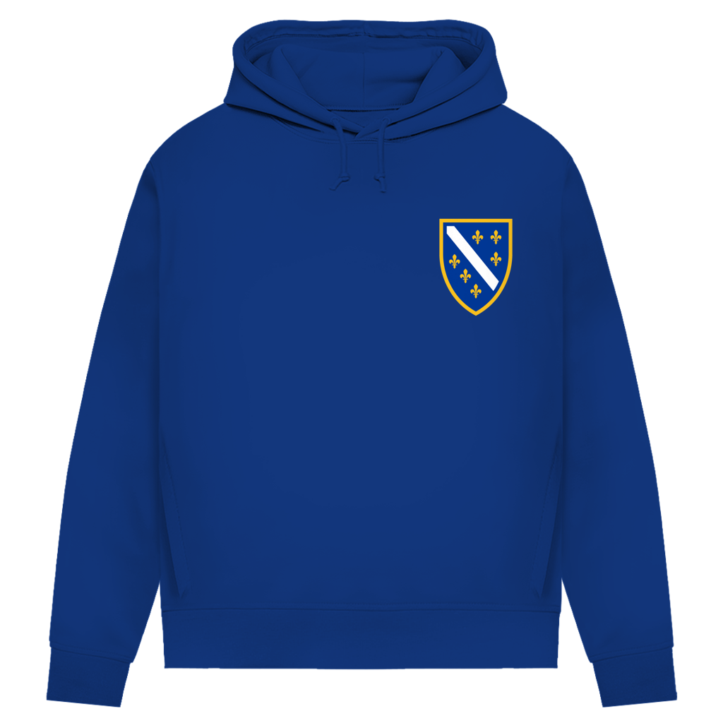 Women's Premium Organic Hoodie - Bosnian Coat of Arms with Lilies | Left Chest