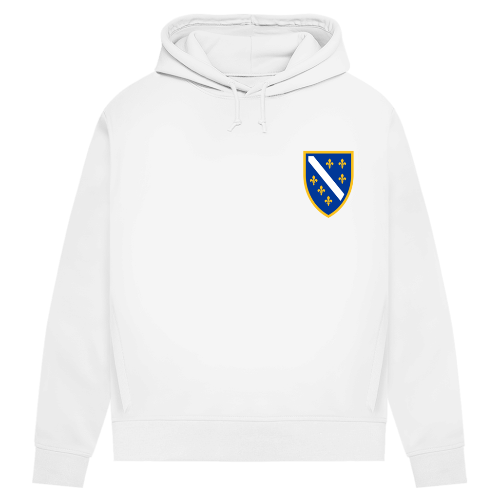 Women's Premium Organic Hoodie - Bosnian Coat of Arms with Lilies | Left Chest