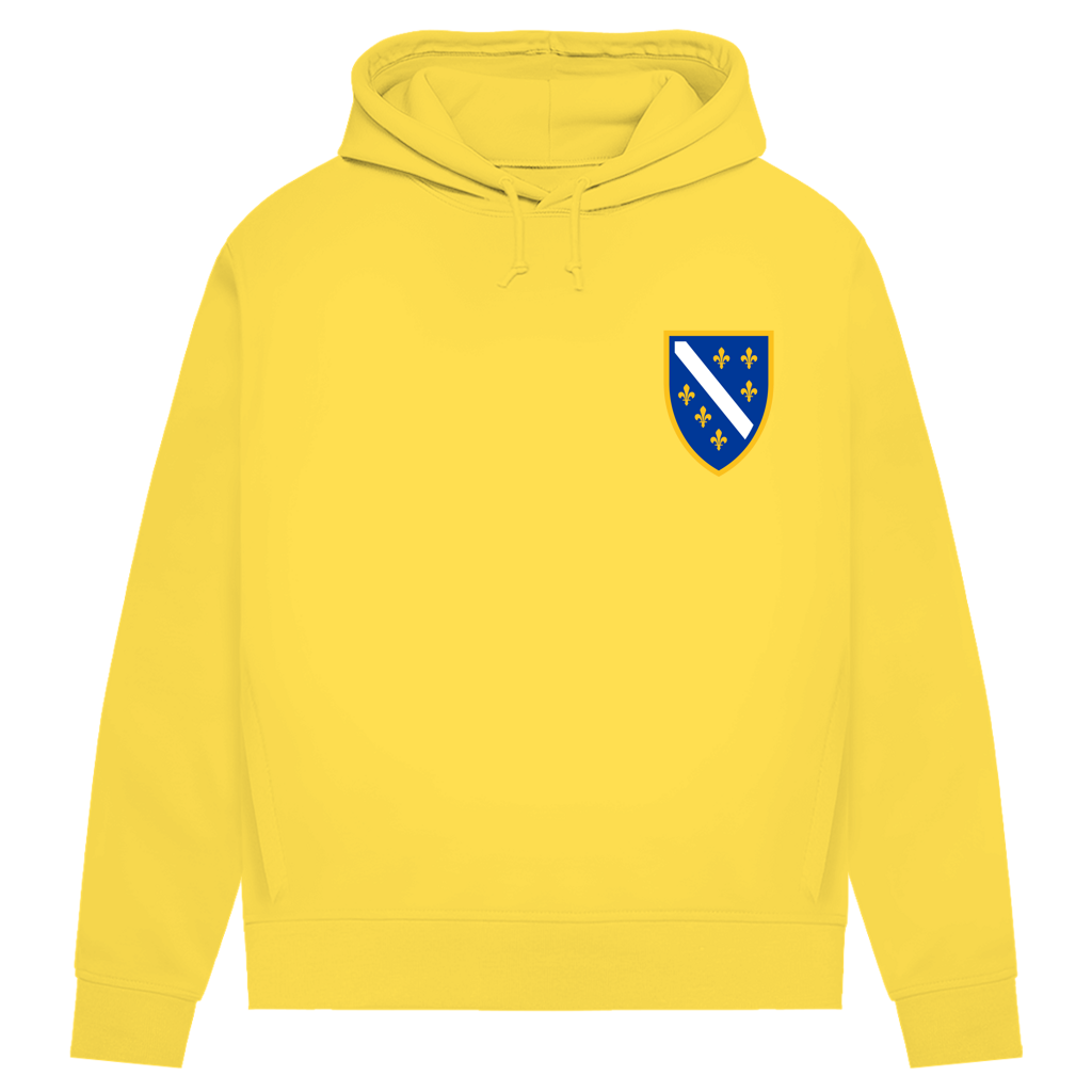 Women's Premium Organic Hoodie - Bosnian Coat of Arms with Lilies | Left Chest