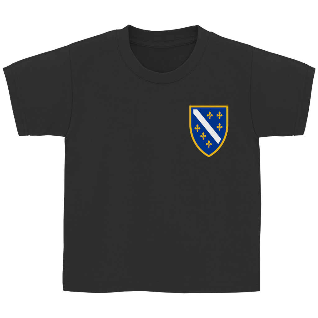 Kids' Basic T-Shirt - Bosnian Coat of Arms with Lilies | Left Chest