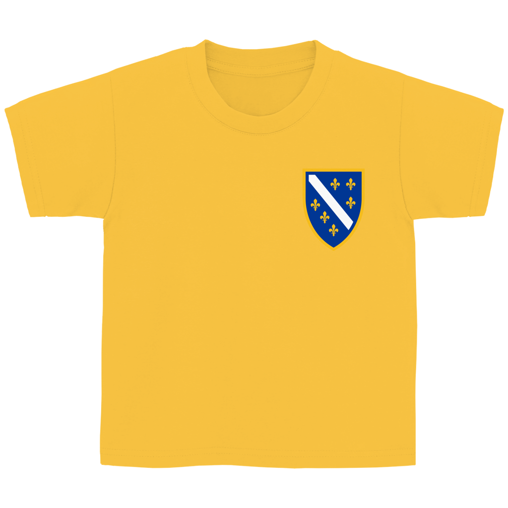 Kids' Basic T-Shirt - Bosnian Coat of Arms with Lilies | Left Chest