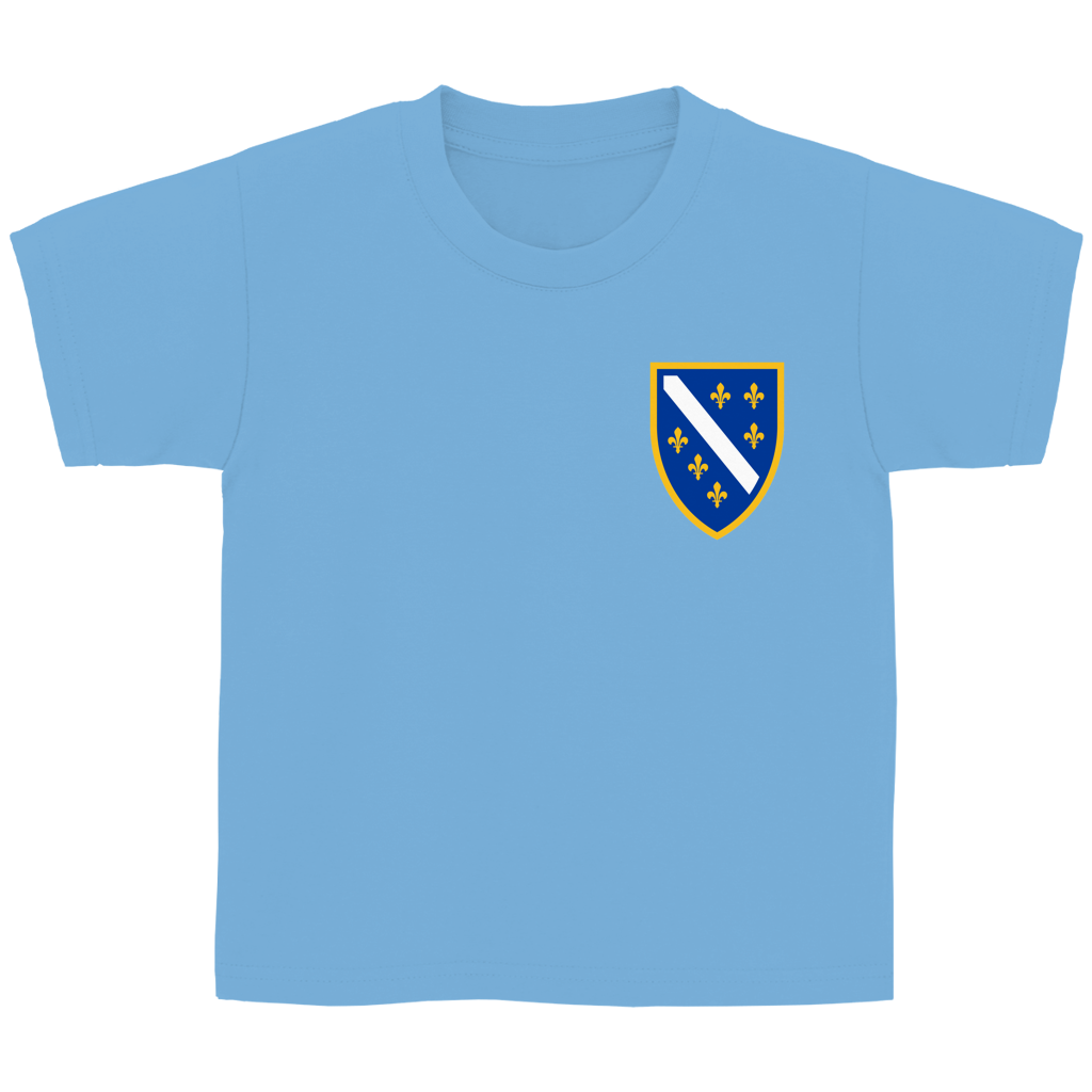 Kids' Basic T-Shirt - Bosnian Coat of Arms with Lilies | Left Chest