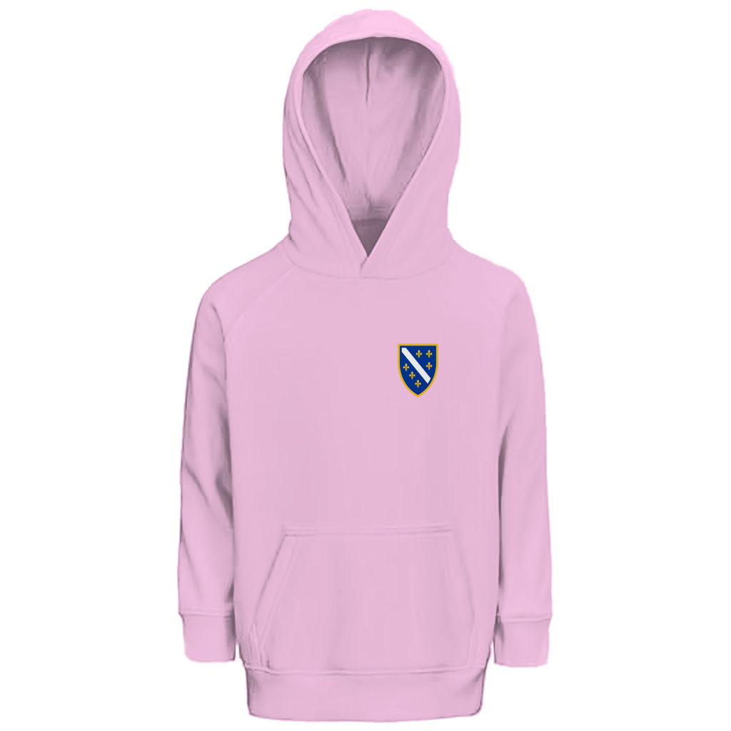 Kids Premium Organic Hoodie - Bosnian Coat of Arms with Lilies | Left Chest