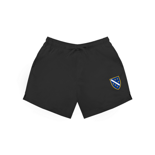 Swim Trunks - Bosnian Coat of Arms with Lilies | Left Print