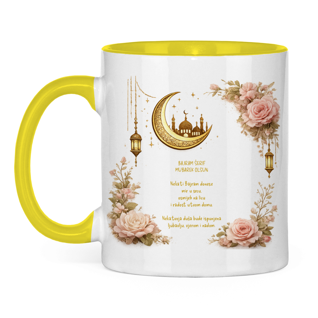 🇧🇦 Bayram Tasse Blumen Design – Eid Mubarak Geschenk