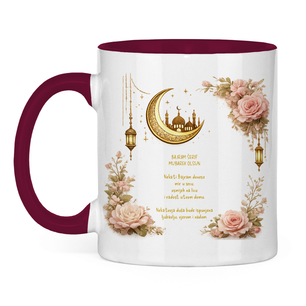 🇧🇦 Bayram Tasse Blumen Design – Eid Mubarak Geschenk