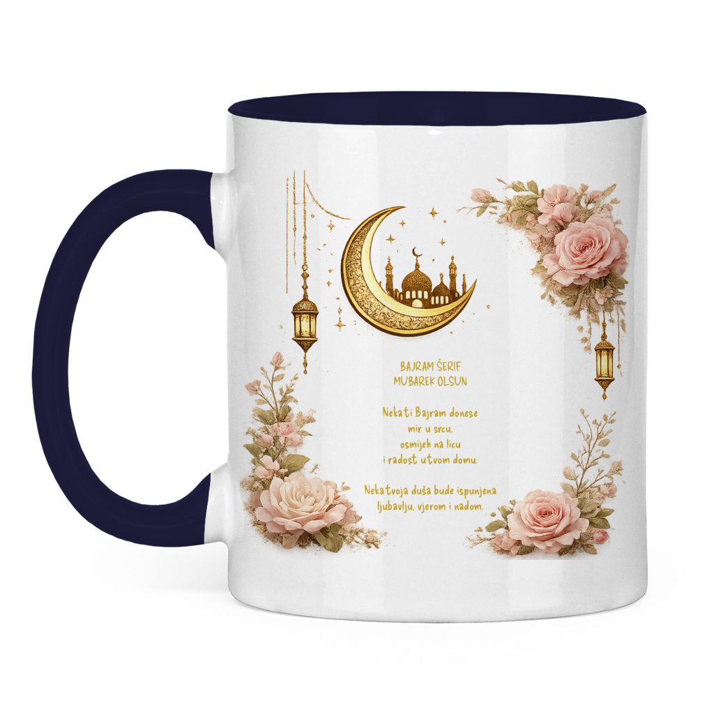 🇧🇦 Bayram Tasse Blumen Design – Eid Mubarak Geschenk