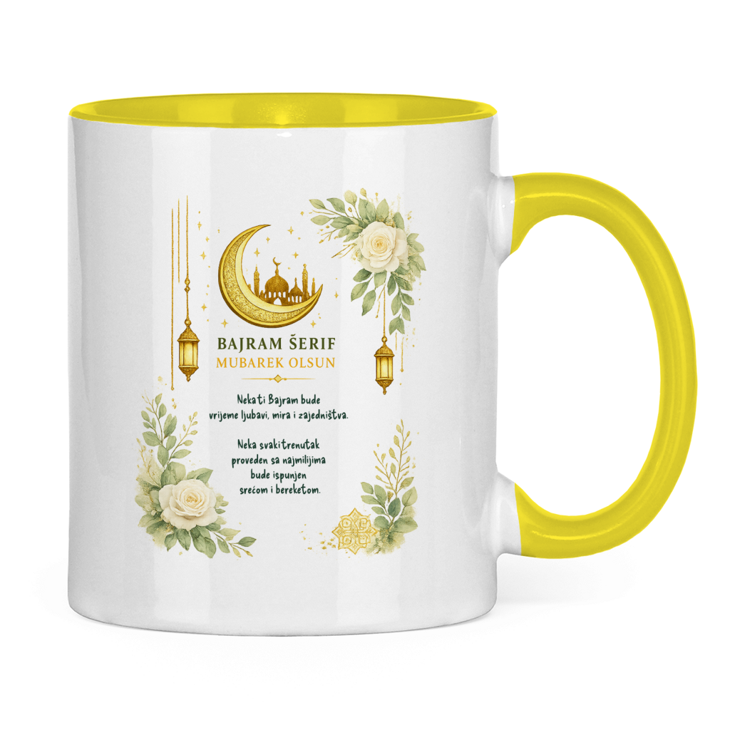 🇧🇦 Bayram Tasse Gold Grün –  Elegantes Eid Mubarak Geschenk
