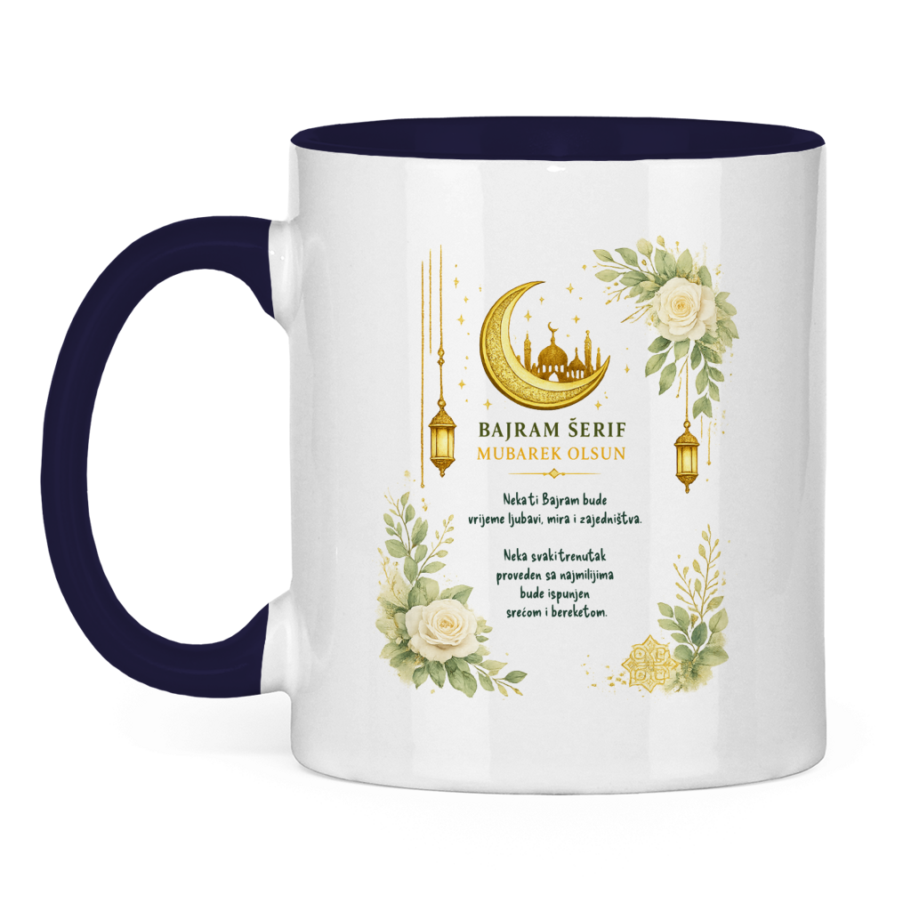 🇧🇦 Bayram Tasse Gold Grün –  Elegantes Eid Mubarak Geschenk