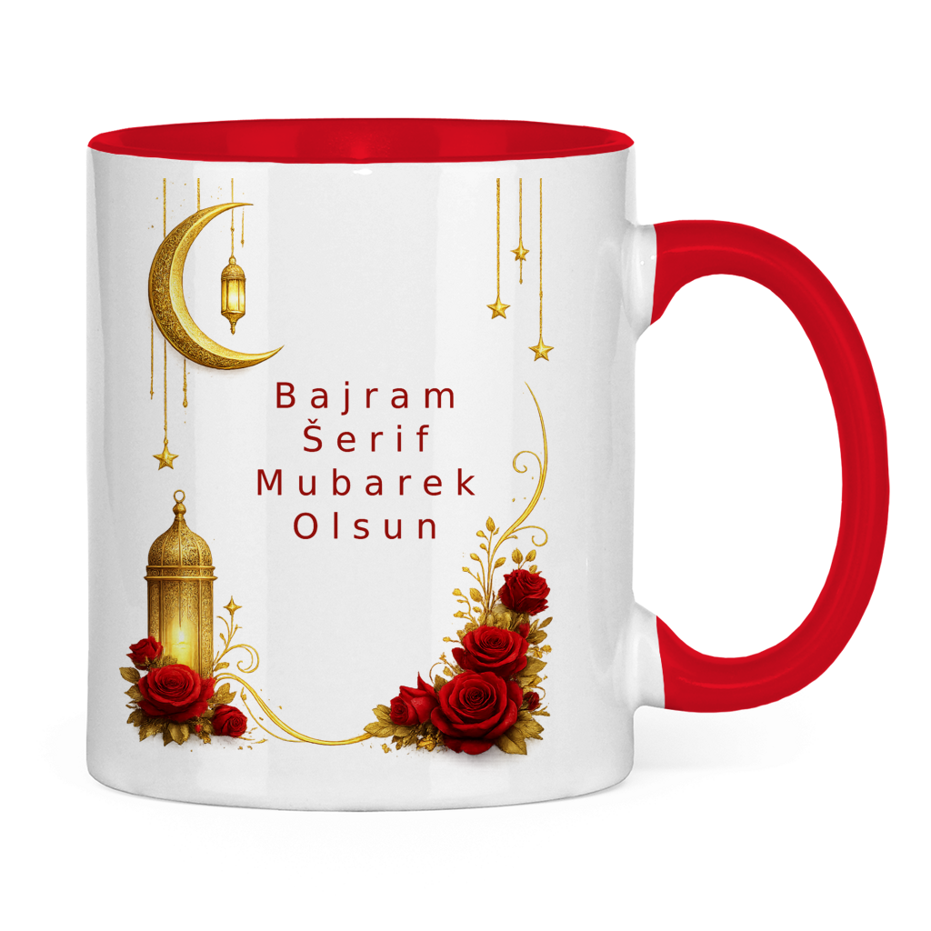 🇧🇦 Bajramska šolja Mjesec i ruže | Elegantan poklon za Bajram Mubarak