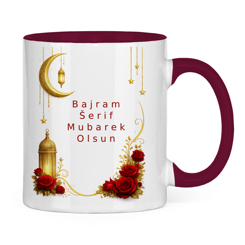 🇧🇦 Bajramska šolja Mjesec i ruže | Elegantan poklon za Bajram Mubarak