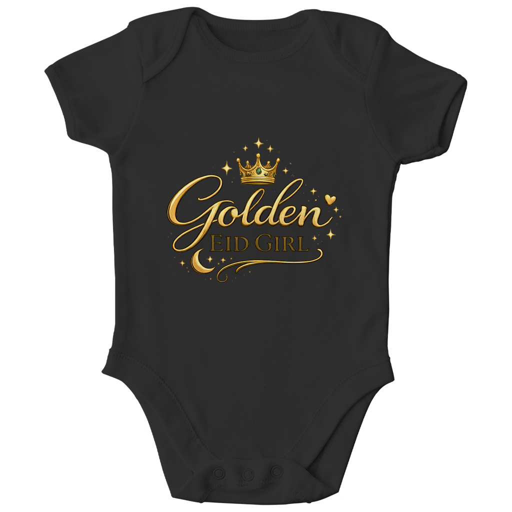 Golden Eid Girl – Dječiji organski bodi | Bajramski bodi za bebe