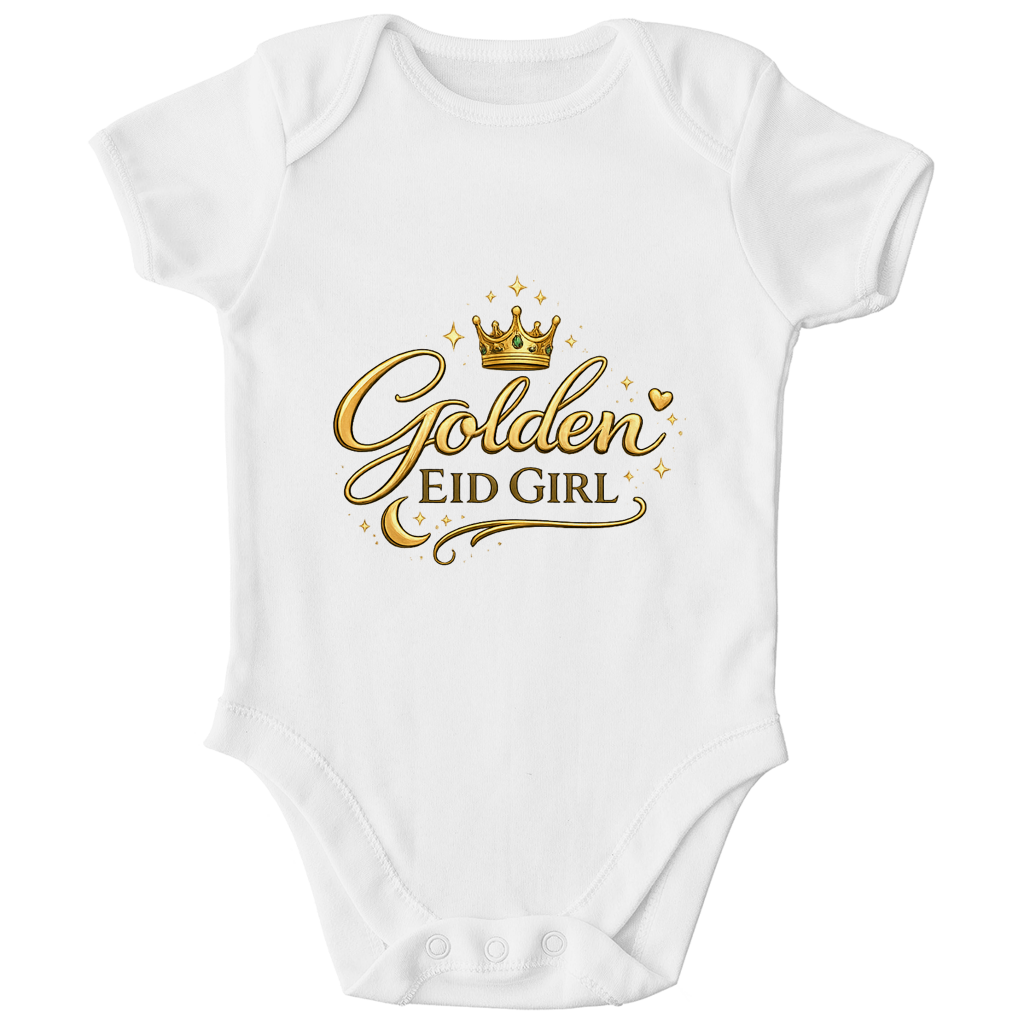 Golden Eid Girl – Dječiji organski bodi | Bajramski bodi za bebe
