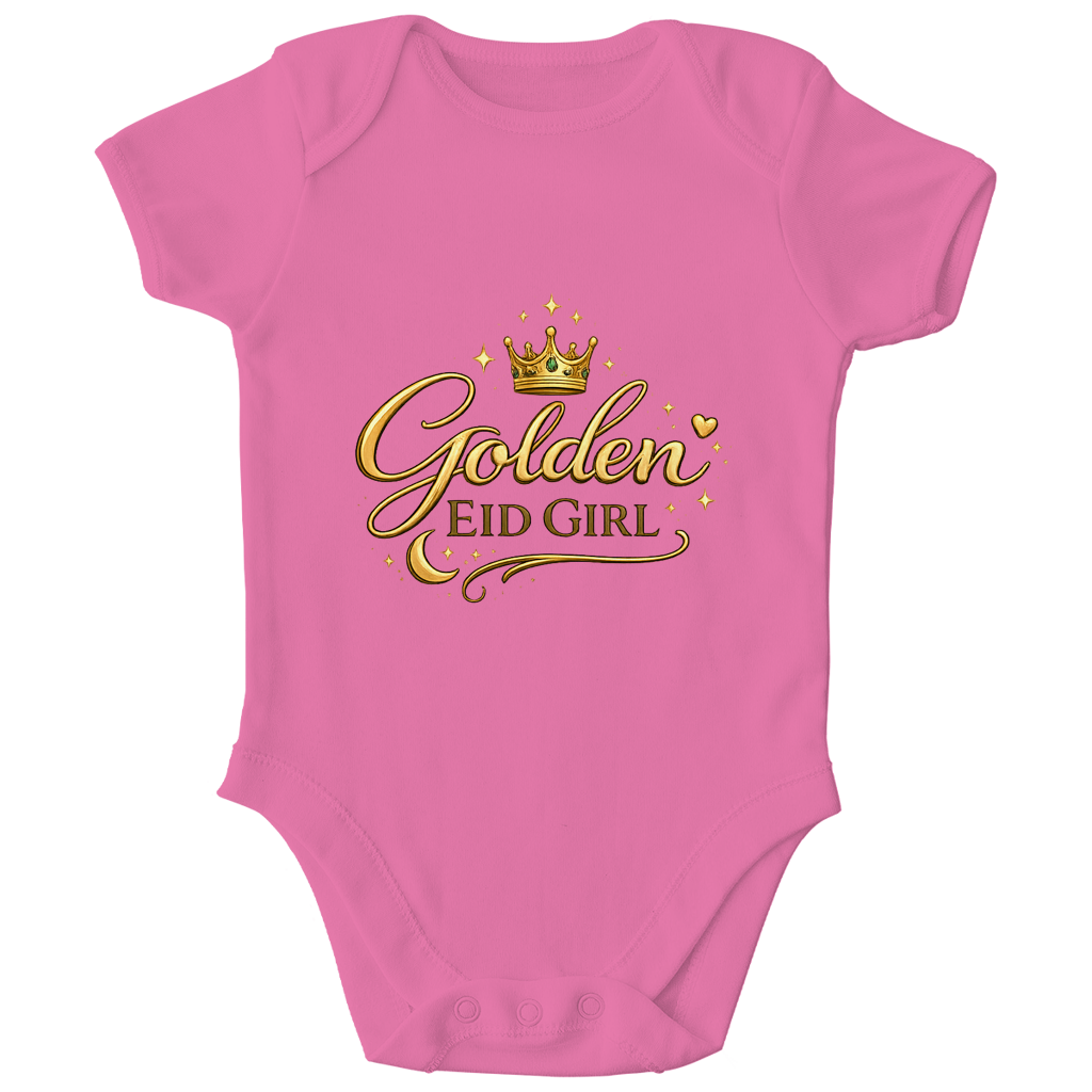 Golden Eid Girl – Dječiji organski bodi | Bajramski bodi za bebe