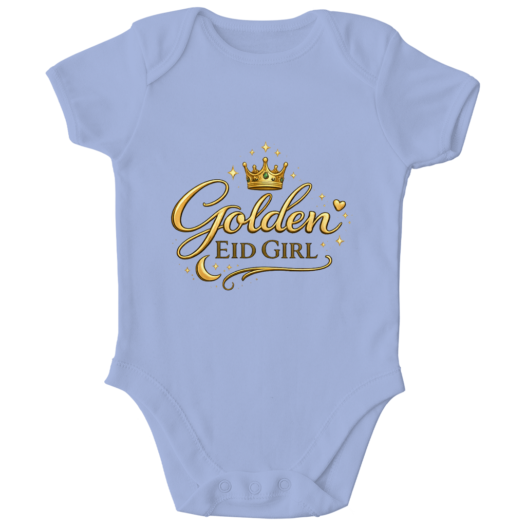 Golden Eid Girl – Dječiji organski bodi | Bajramski bodi za bebe