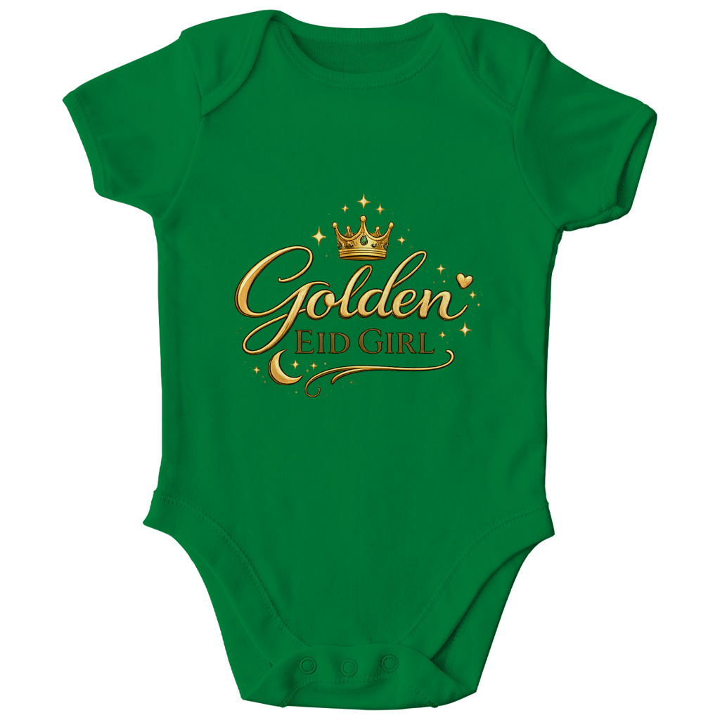 Golden Eid Girl – Dječiji organski bodi | Bajramski bodi za bebe