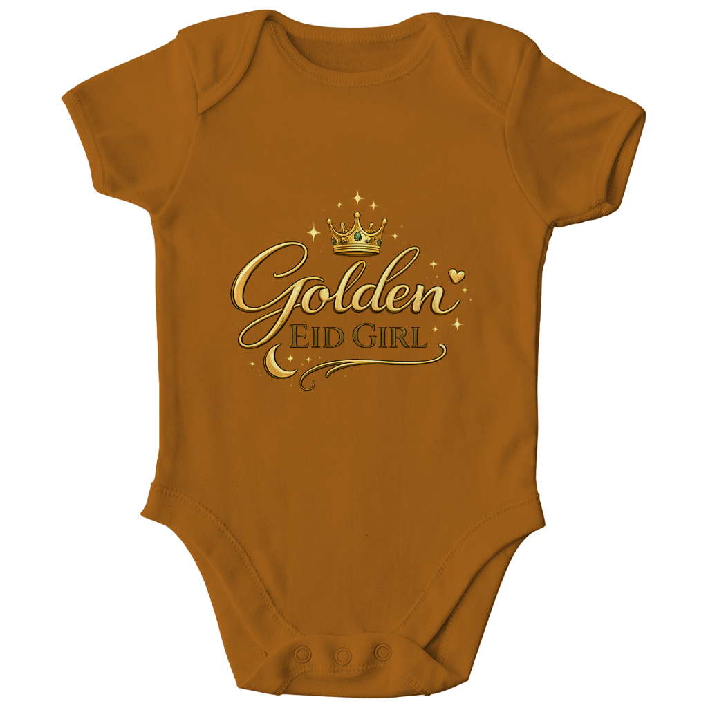 Golden Eid Girl – Dječiji organski bodi | Bajramski bodi za bebe