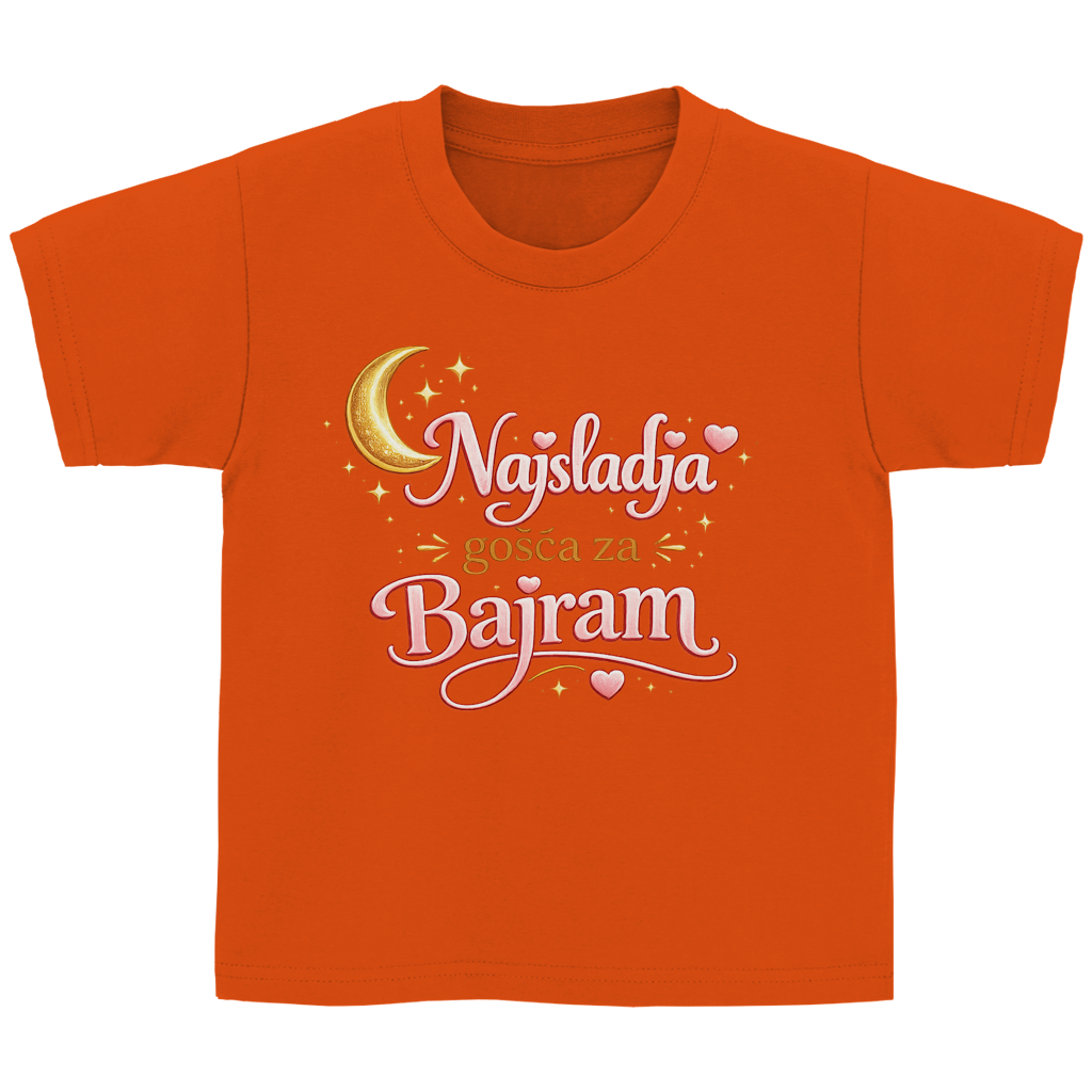 🇧🇦 Najslađa gošća za Bajram – Kinder Basic T-Shirt | Eid Shirt